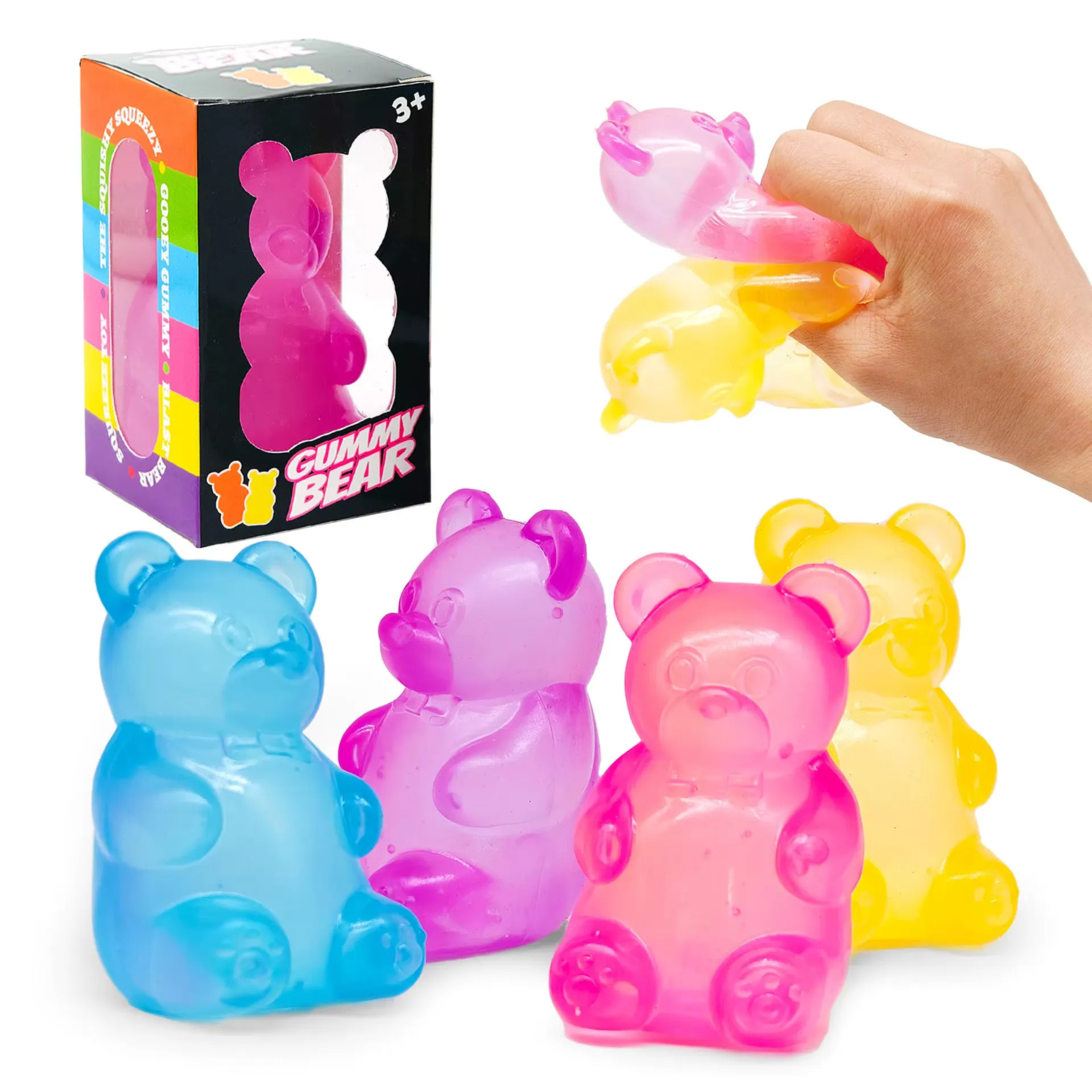 1pc Glitter/Plain/Marble Ice Cube Stress Cube Squishy Stress Balls for Adults Kids Fidget Toy for Your Best Mellow and Chill