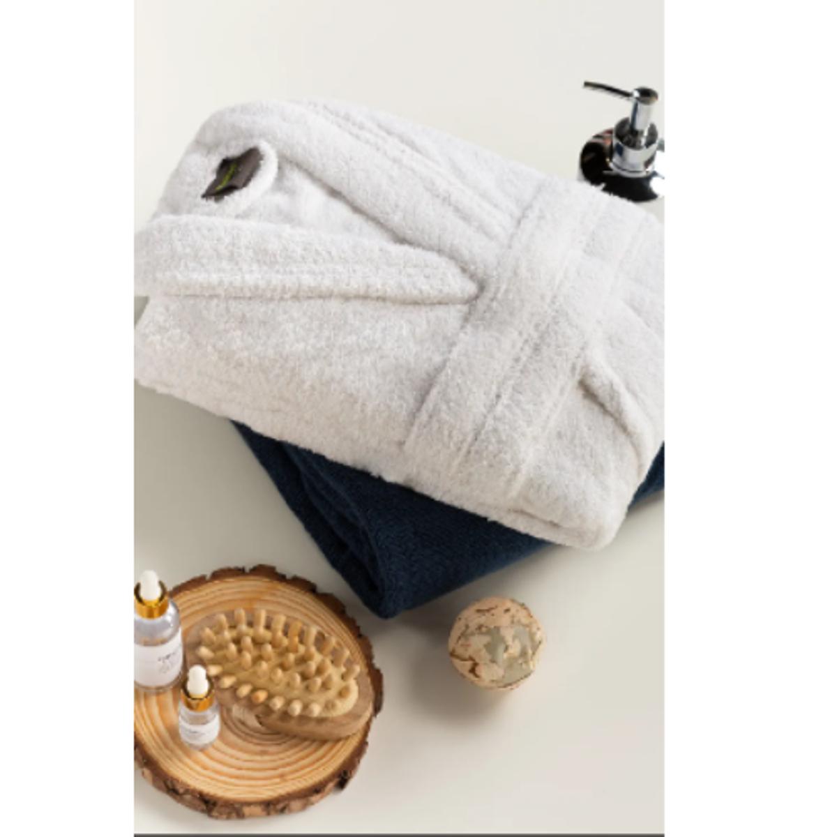 Made of 100% Combed Cotton Bathrobe (Shawl Coller)  For Men and Women Medium & Large
