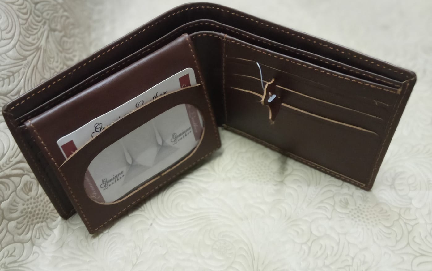 100% Genuine Cow Leather Wallet for Men - Black & Brown