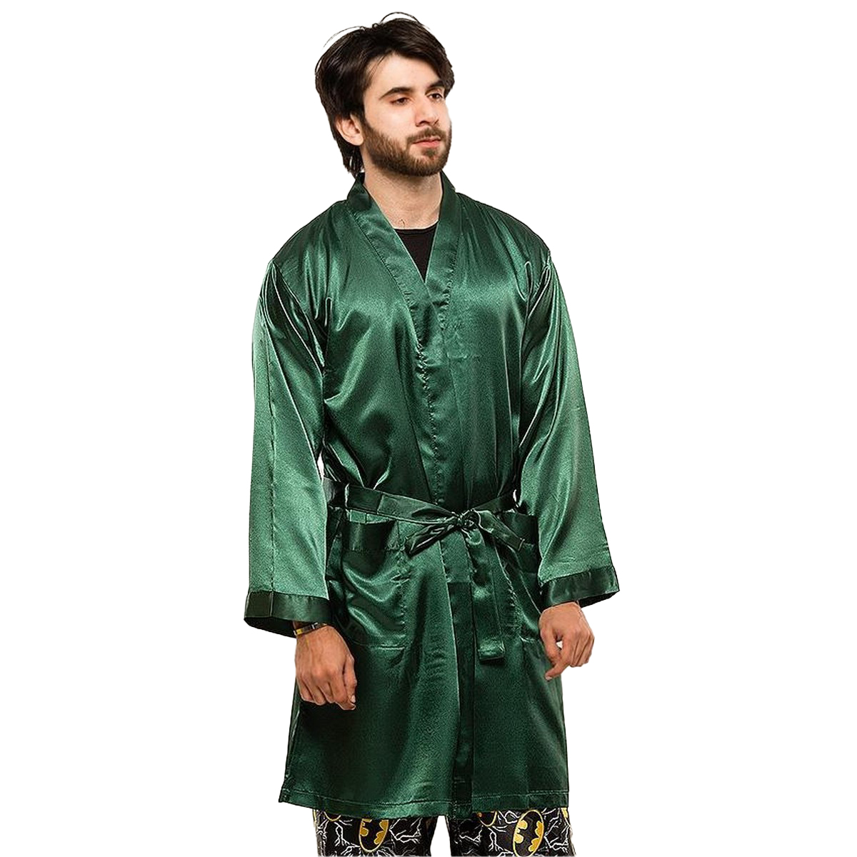 VALERIE MENS COLLECTION OF SLEEPWEAR/NIGHTWEAR comfy satin robe/gown produces a beautifully Silky Nightwears