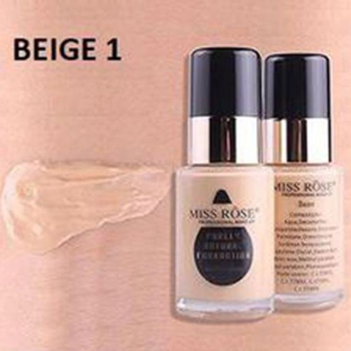 Miss R Waterproof Moisturizing Oil Free Full Coverage Deep Whitener Liquid Foundation 30Ml All Colour available