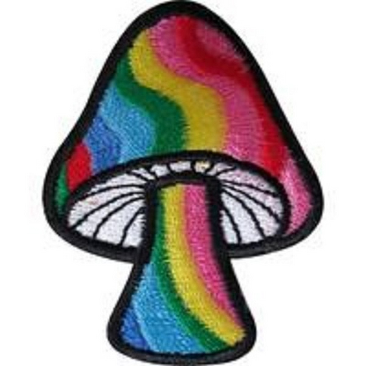 Magic Mushroom rainbow Patch Iron Sew On kids clothing dress shirt cap bag jacket jeans craft logo shoes repair Brand Badge  Embroidered Badge#1674