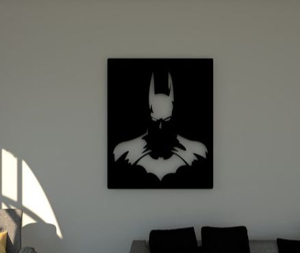 Modern LED Batman Silhouette Wall Light - Multi-Color Decorative Light for Gaming Rooms and Kids' Bedrooms
