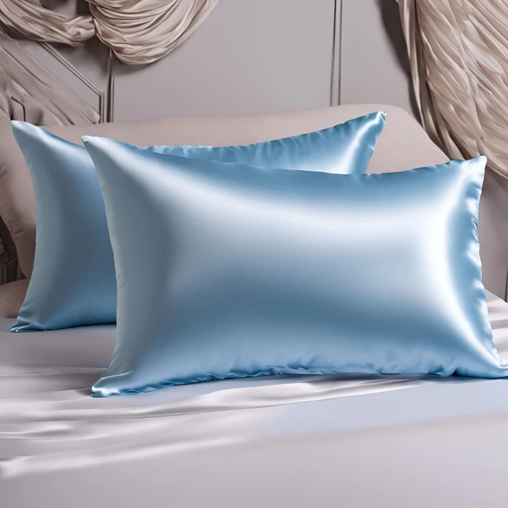 Pack of 2 Premium Satin Silk Pillowcase Set - Soft & Smooth Pillow Cover, Envelope Closure, 28x18 Inches