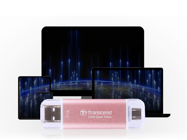 Transcend ESD310 2TB Type-C and USB 3.2 Portable SSD with Dual Connectors and Caps 17 242c1ae066c630c9b82de24a0e6982fe