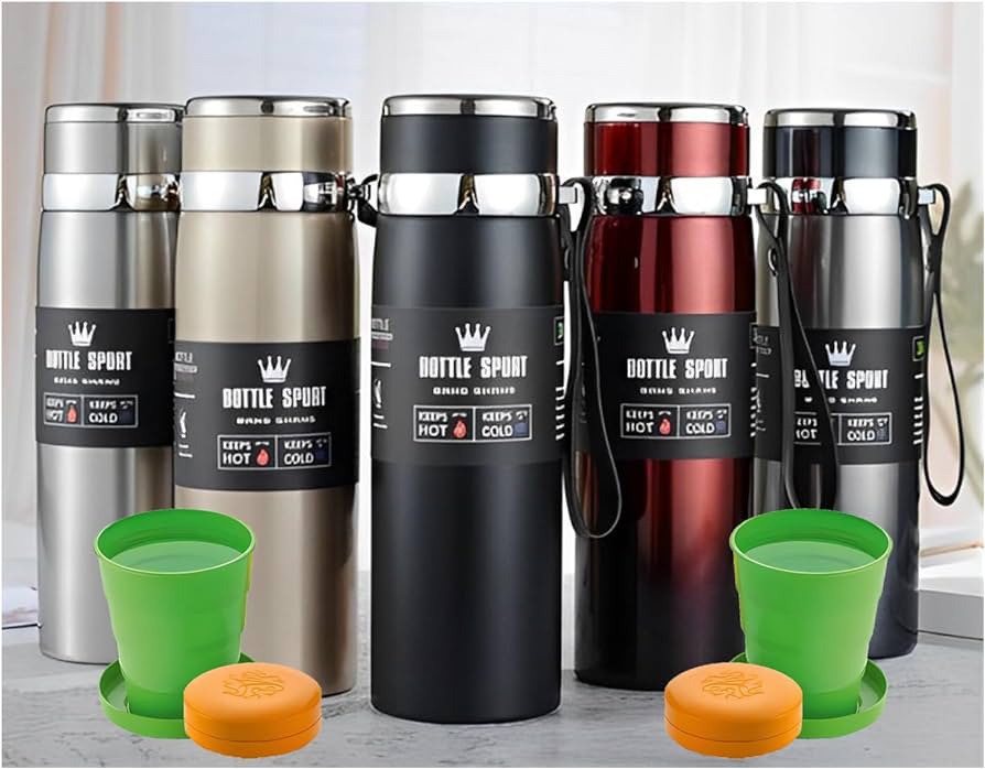 Insulated Water Bottle, 1 Litre Stainless Steel Water Bottle for 12 Hours Hot & Cold