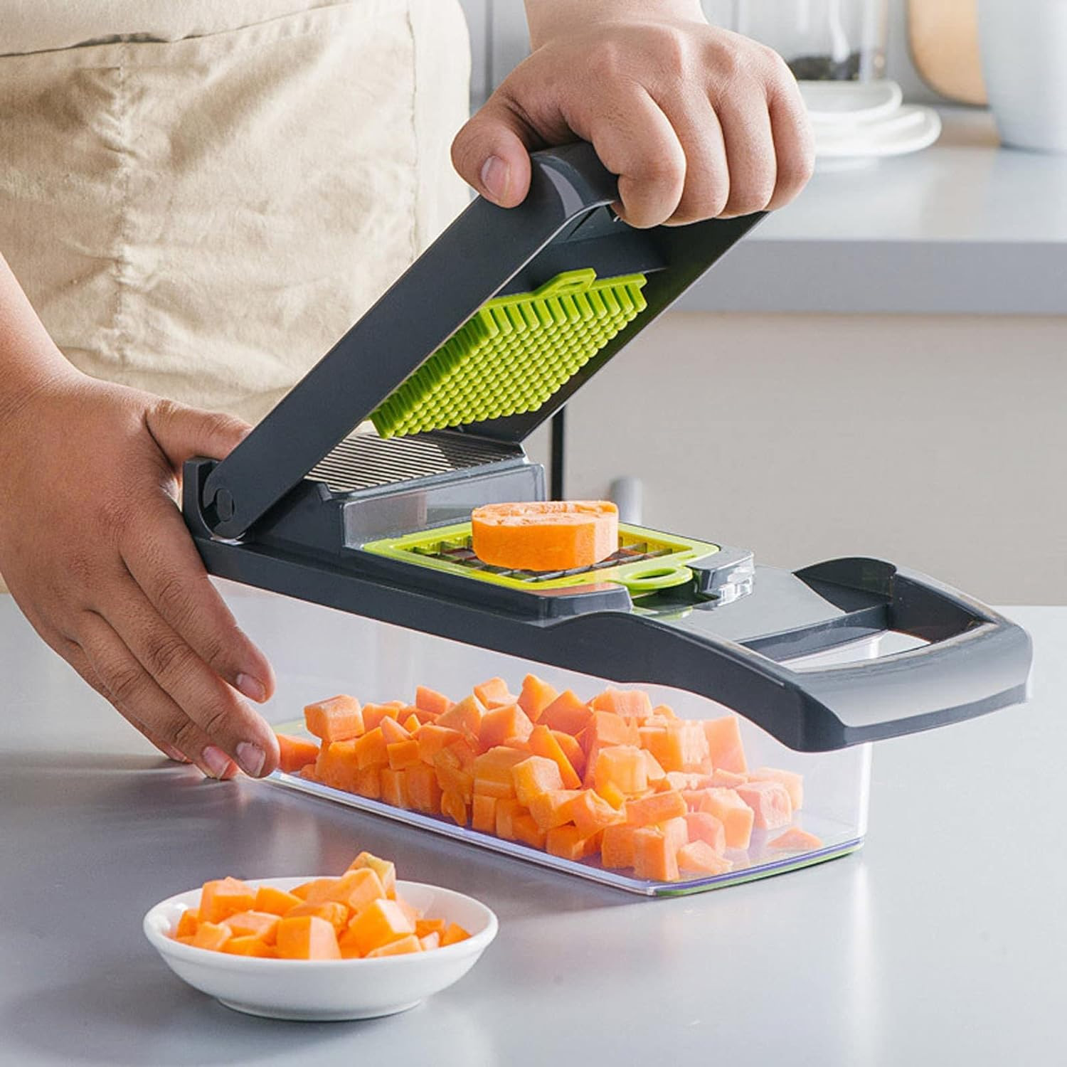 Multi Task Chopper SP Dealz Vegetable Chopper 14 In 1 Multi Chopper, Veg Cutter, Multiple ...