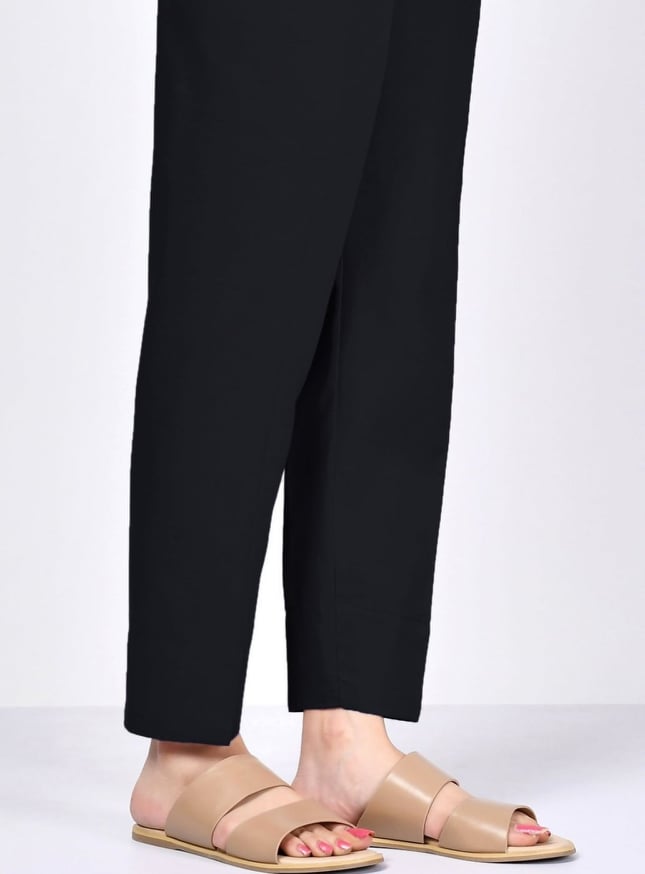 Black Straight Trouser/Pant/Capri For Girls/Ladies-Non See Through Fabric