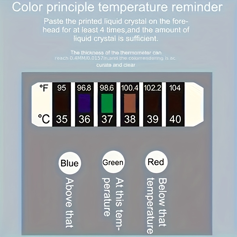 LCD Thermometer Strip ABS Reusable Flexible Head Fever Forehead Thermometer Color Change Home Test Temperature LCD Thermometer Strip ABS Reusable