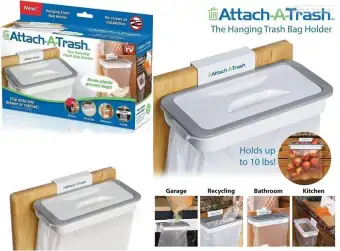 Attach A Trash Hanging Trash Bag Holder Waste Bin Kitchen