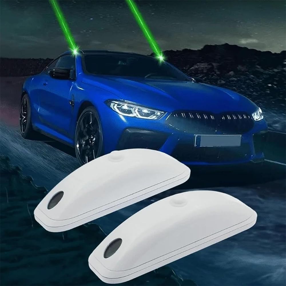 2 Pieces Car Roof Green Laser Light Remote Control