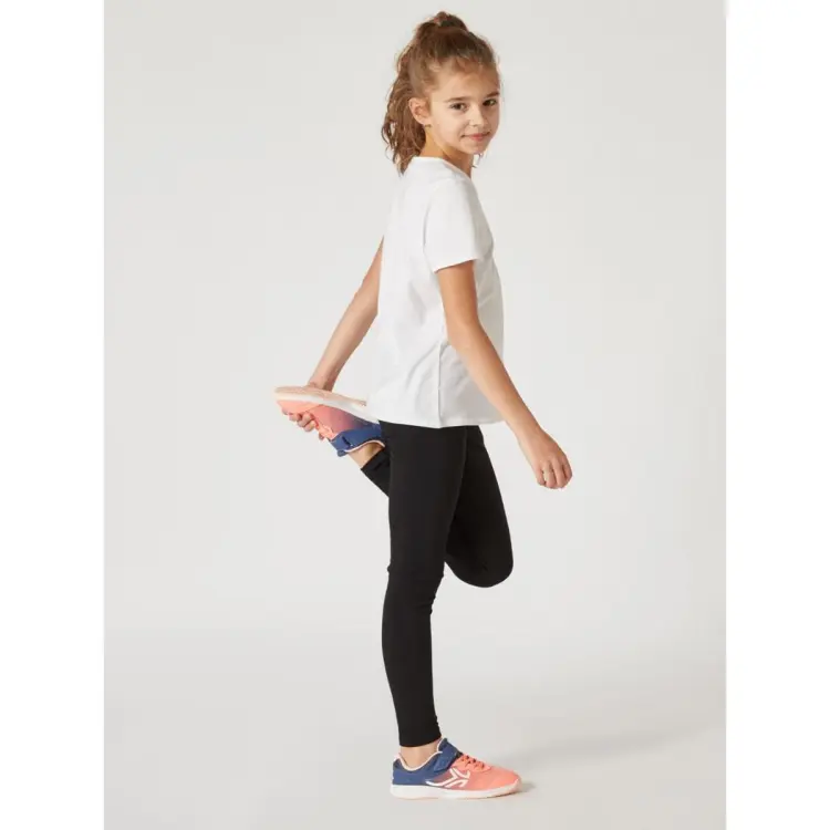 Summer Collection Stretchable Black Lycra Cotton Jersey Legging Tights For  Girls (Random Colors)
