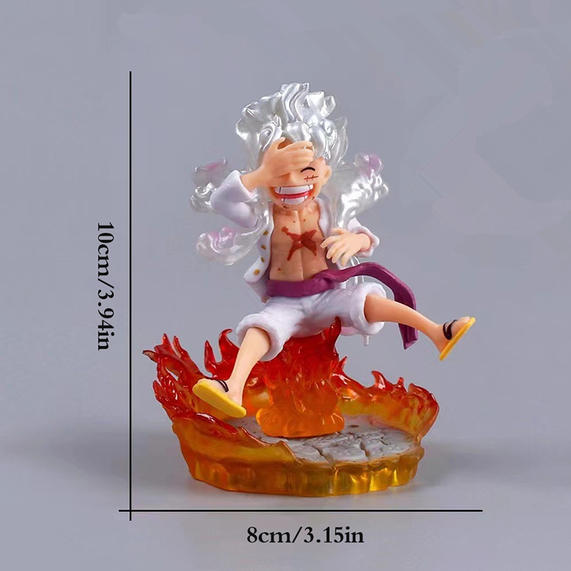 One Piece Figure Nika Luffy Gear 5 Q Version Action Figures Statue