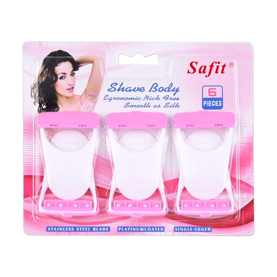 Safit Women Razor / Safit Disposable Women Body Shaving Razor / Ladies Razors / Ladies Body Shave Razors / Girls Soft and Sensitive Skin Body Hairs Removing Razor / Women / Ladies / Girls Safit Hairs Trimer Blade / Dispisable Body Hairs Removal Razor
