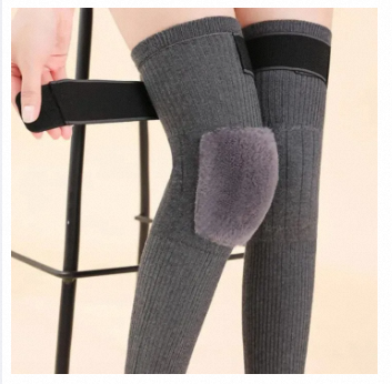 1 Pair Wool Blended Leg Warmers with Strap & Belt| Leg Warmer Warm Knee Brace Pad - Knee warmer for men and women - 1 Pair Men Women Leg Warmers For Men and women