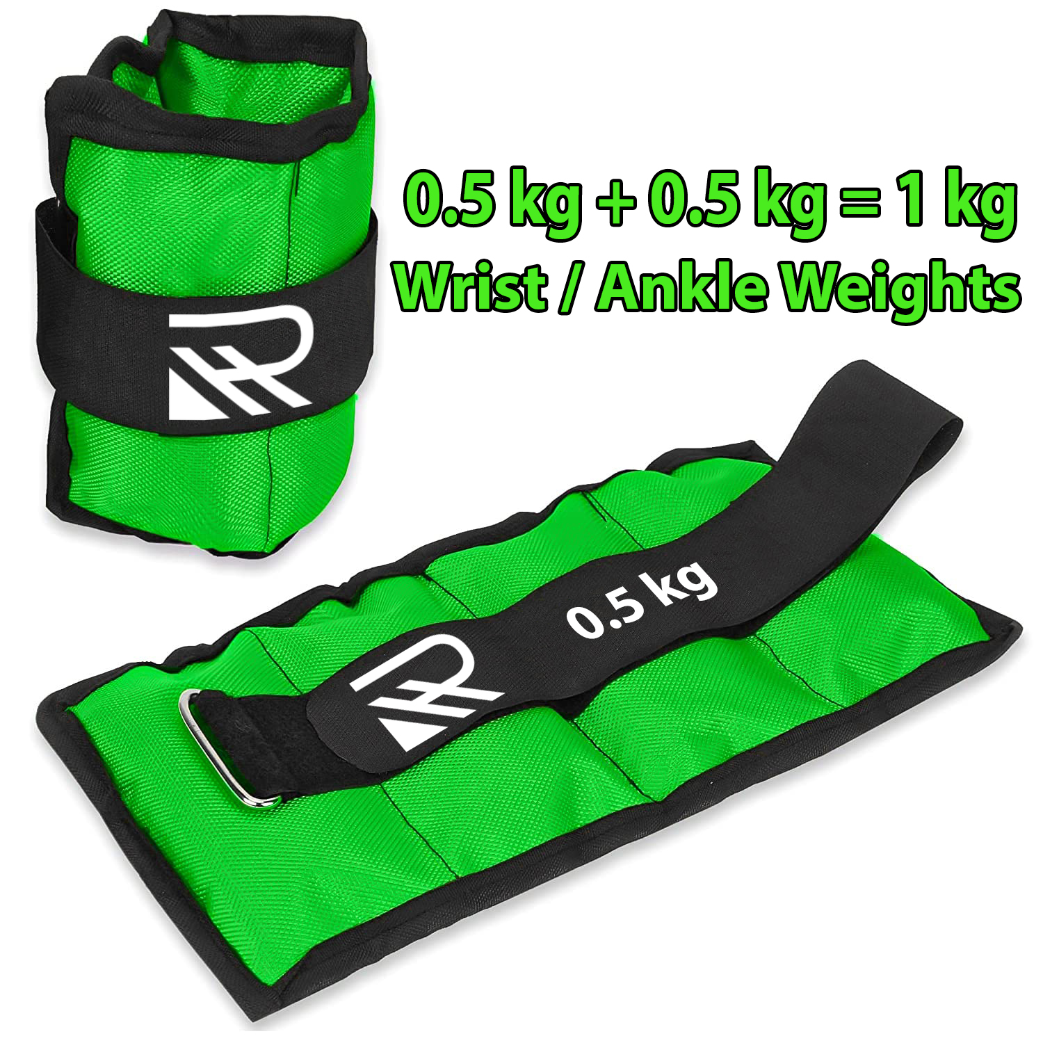 0.5 KG x 0.5 KG = 1 KG PAIR, FLUORESCENT COLOUR, WRIST / ANKLE WEIGHTS PAIR, Weight Bearing Ankle wrist Strap Leg Strength Resistance Bands for Speed Training Running Exercise Workout Fitness Band