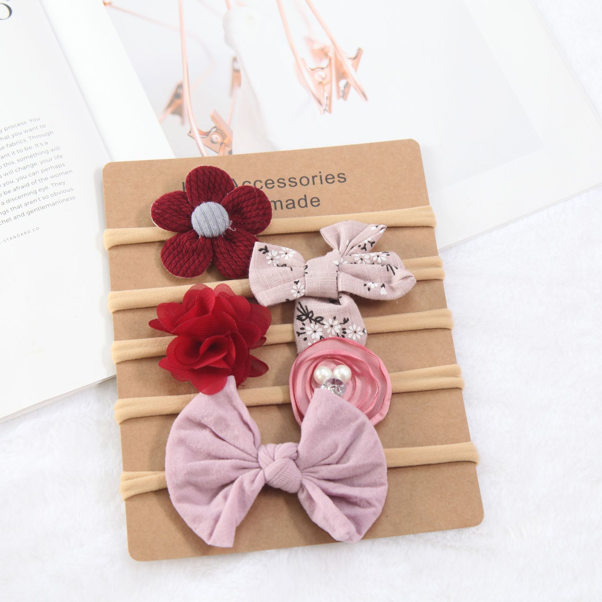 Baby Girl Bow Headbands Newborn Baby Headband Flower Fruit Baby