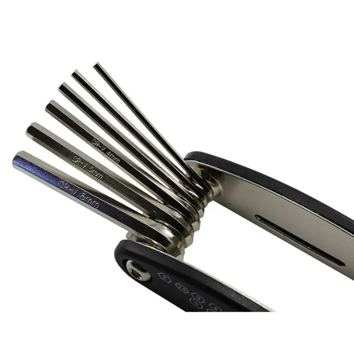 16 in 1 Bicycle Repair Tool Kit – Portable Multi Function Bike Maintenance Set | Hex Wrench, Screwdriver, Socket Key & Spoke Tool | Heavy Duty Carbon Steel Cycle Toolkit