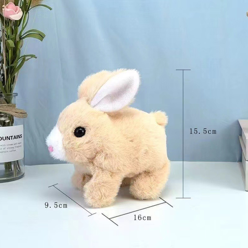Electric Plush White Walking Rabbit Stuffed Bunny Interactive Soft Running Animal Shake Ears Bunny collectible Toy Mumble Walking & Sound Baby Educational Simulation Kids Cute jumping Toy for Fun Playtime Perfect Gift