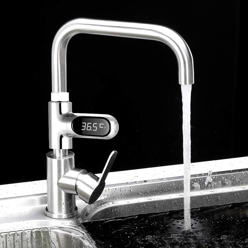 Led Display Water Meter Digital Shower Thermometer Bath Temperature