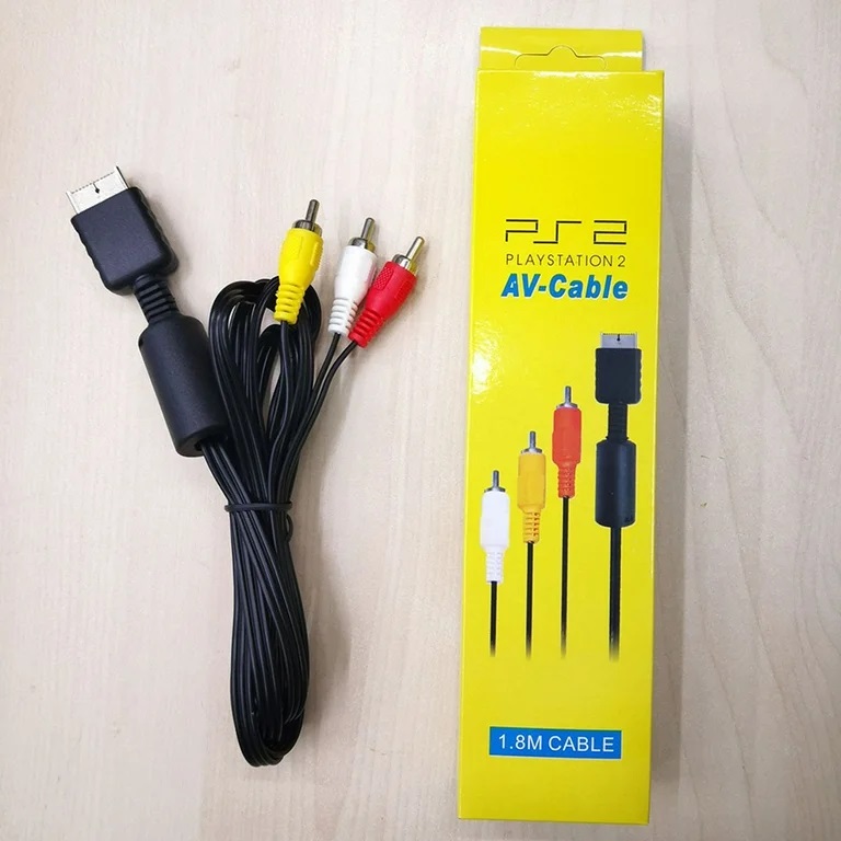 AV Cable for PS2 & PS3 – RCA Audio Video Cord for Sony PlayStation