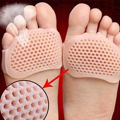 1 Pair (2PCS) Insoles Forefoot Pads Women High Anti Heel Shoes Foot Blister Care Toes Insert Pad Silicone Insole Pain Relief Pain Care Leg Pain Relief Heel Socks Tumit Sakit Non-Slip Silicone Sock (Human Skin Color)