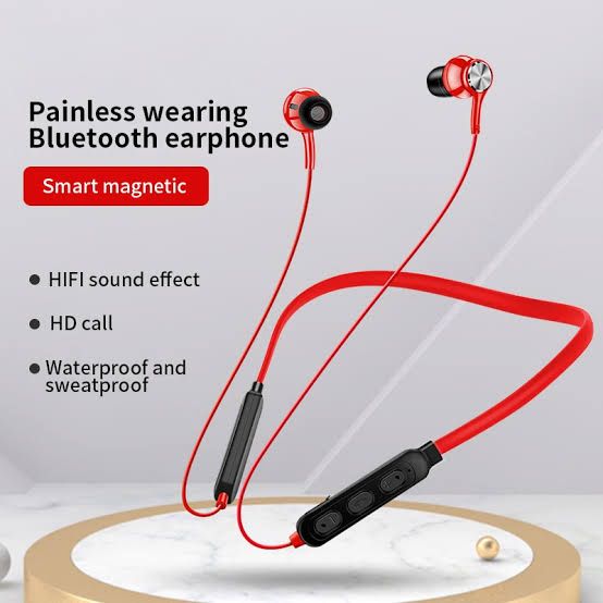 RNB Wireless Neckband Bluetooth Earphones | Magnetic Earbuds | HD Stereo Sound | Long Battery Life | Built-in Mic | Compatible with All Bluetooth Devices.