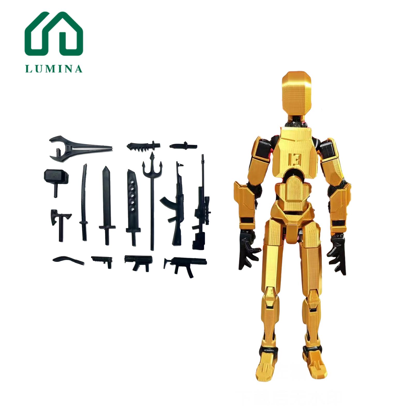 Lumina Multijointed Movable Robot Model 3d Printed Multijointed Robot Action Figure Movable