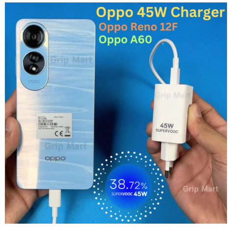 OPPO Super VOOC 45W Power Adapter Fast Charger with 1M Type-C Cable