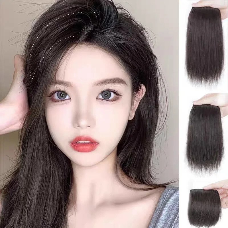 Synthetic Hair Pads Invisible Seamless Clip In Hair Extension Increase Hair Top Side Cover Hairpiece Hair Piece