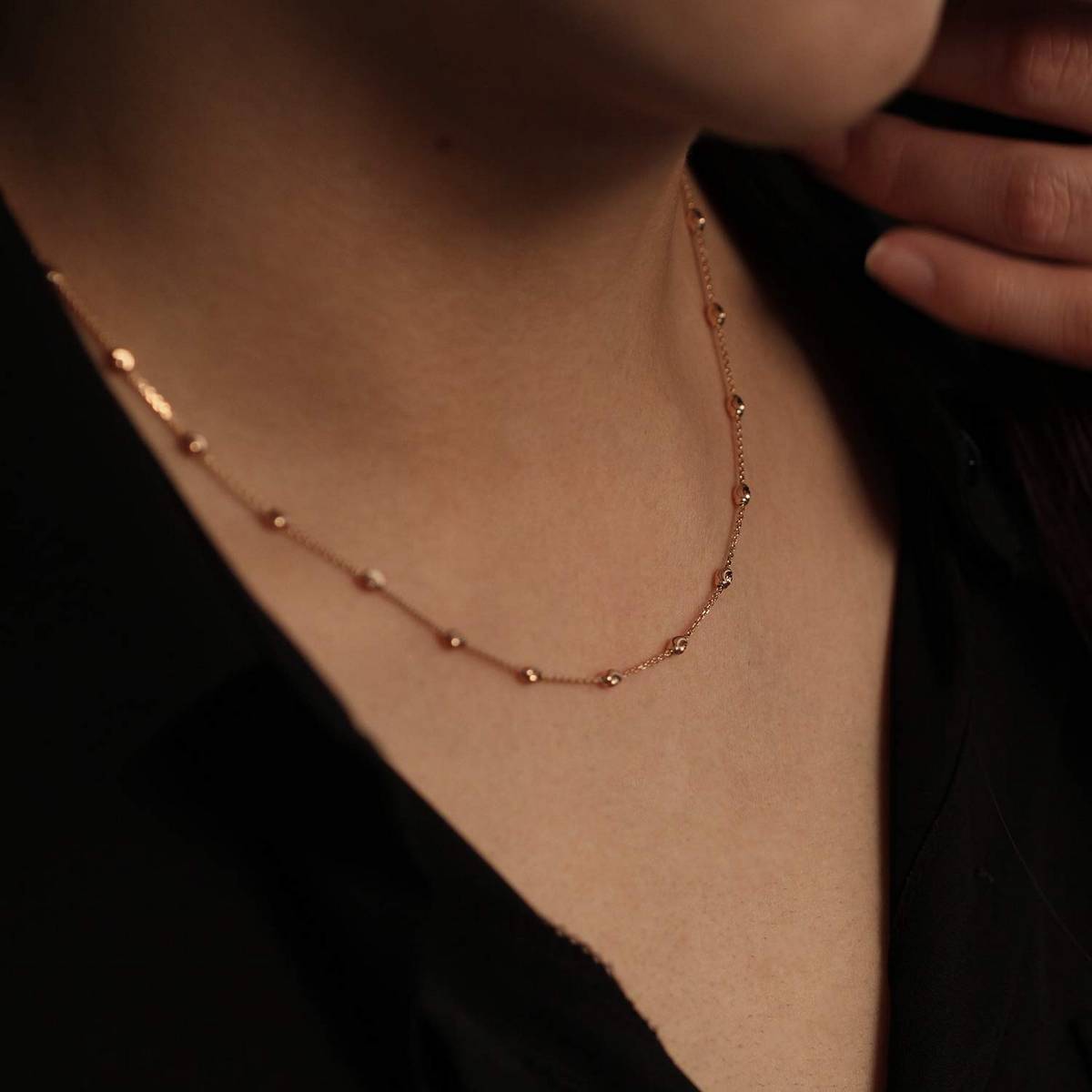 Fashion Gold Ball Chain Necklace 