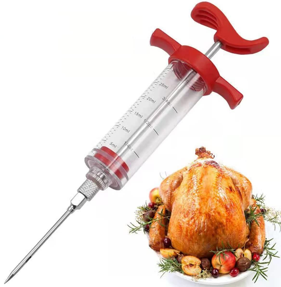 Food Marinade Meat Injector Flavor Syringe, Beef, Poultry, Turkey ...
