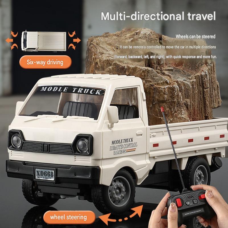 KIDDO KASTLE - 1:24 RC Suzuki Pickup Cargo Truck | 2.4GHz Remote Control Off-Road Drift & Climbing Truck with Mist Spray, LED Lights & 5-Channel Rechargeable RC Vehicle for Kids | Blue & White Assorted Colors