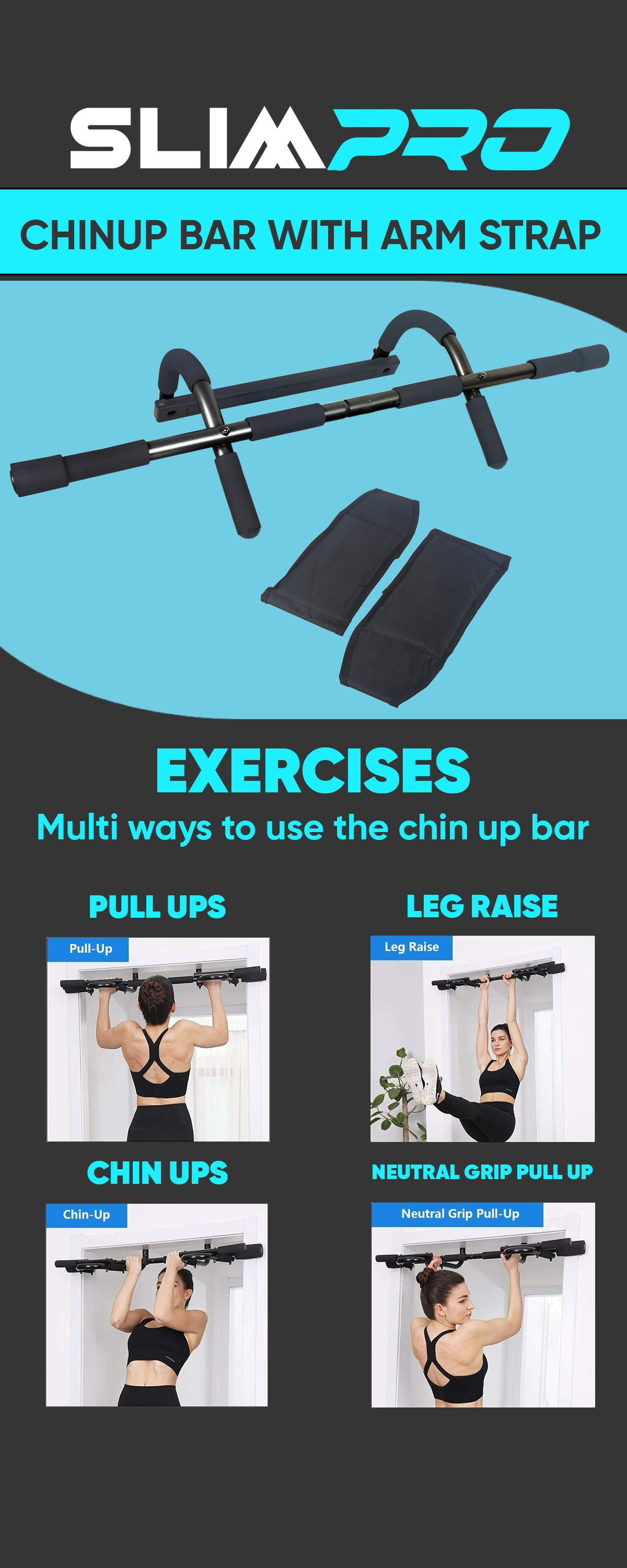 Gym Door Chin Up Bar Kmart Pull Up Bar Door Kmart Door Gym Pull Up - Main Image