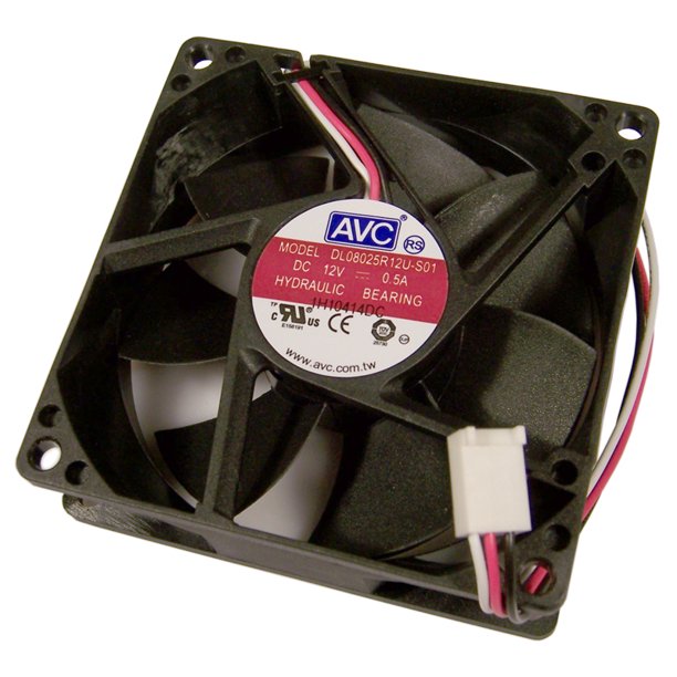Fast 12V DC Cooling Fan for PC Incubator Laptop Exhaust Fan Peltier Processor - High Speed 3 Inch Computer Fan - Size 80x80x25mm