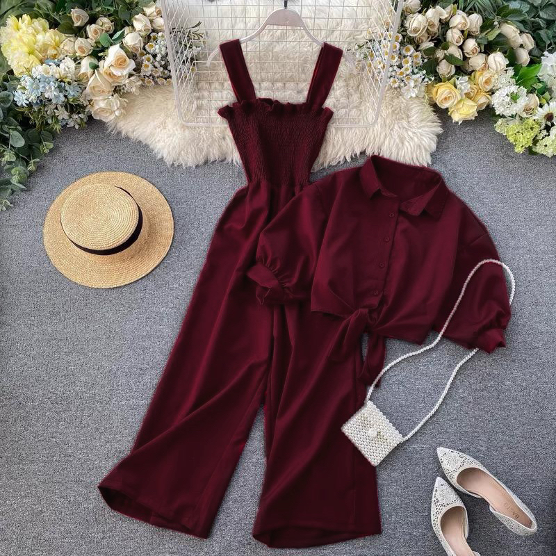 Most Demanding Design Stitched Stylish Western Wear Jumpsuit 2Pc Dress For Women and Girls