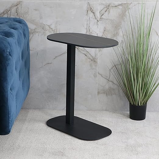 Oval Shaped Table 'C' Shaped Laptop Table, Coffee Table, C Sofa Side Table Modern End Table for Couch