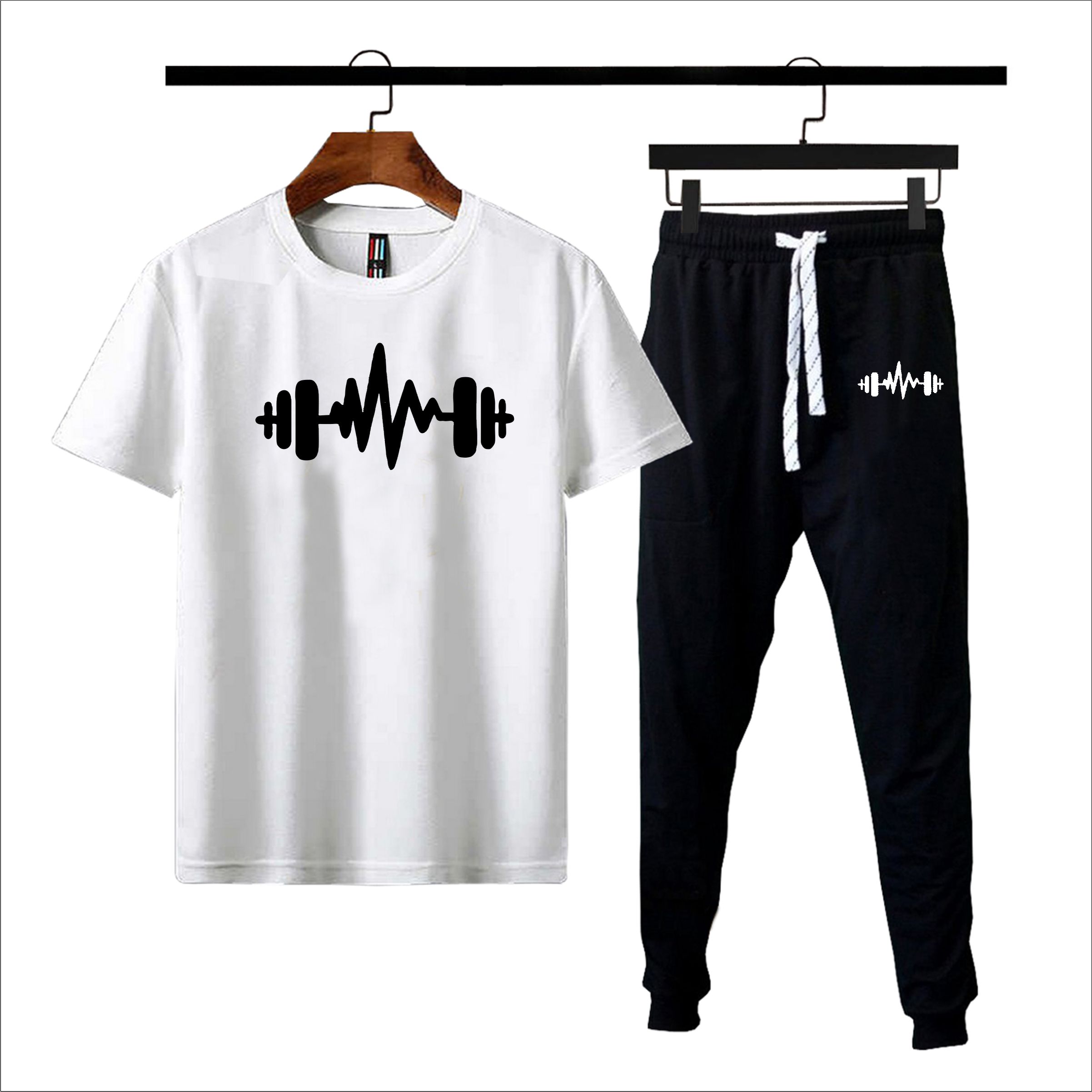 Black Trendy Printed Tracksuit For Men & Boys - Soft & Comfy Fabric Summer Printed Tracksuit