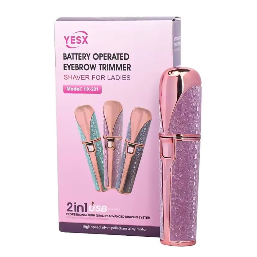 2 in 1 Painless Facial Hair Remover for Women, Rechargeable Electric Eyebrow & Face Hair Trimmer with LED Light, Portable Hair Removal Machine for Upper Lip, Chin, Legs, Armpits & Bikini Area, USB Charging