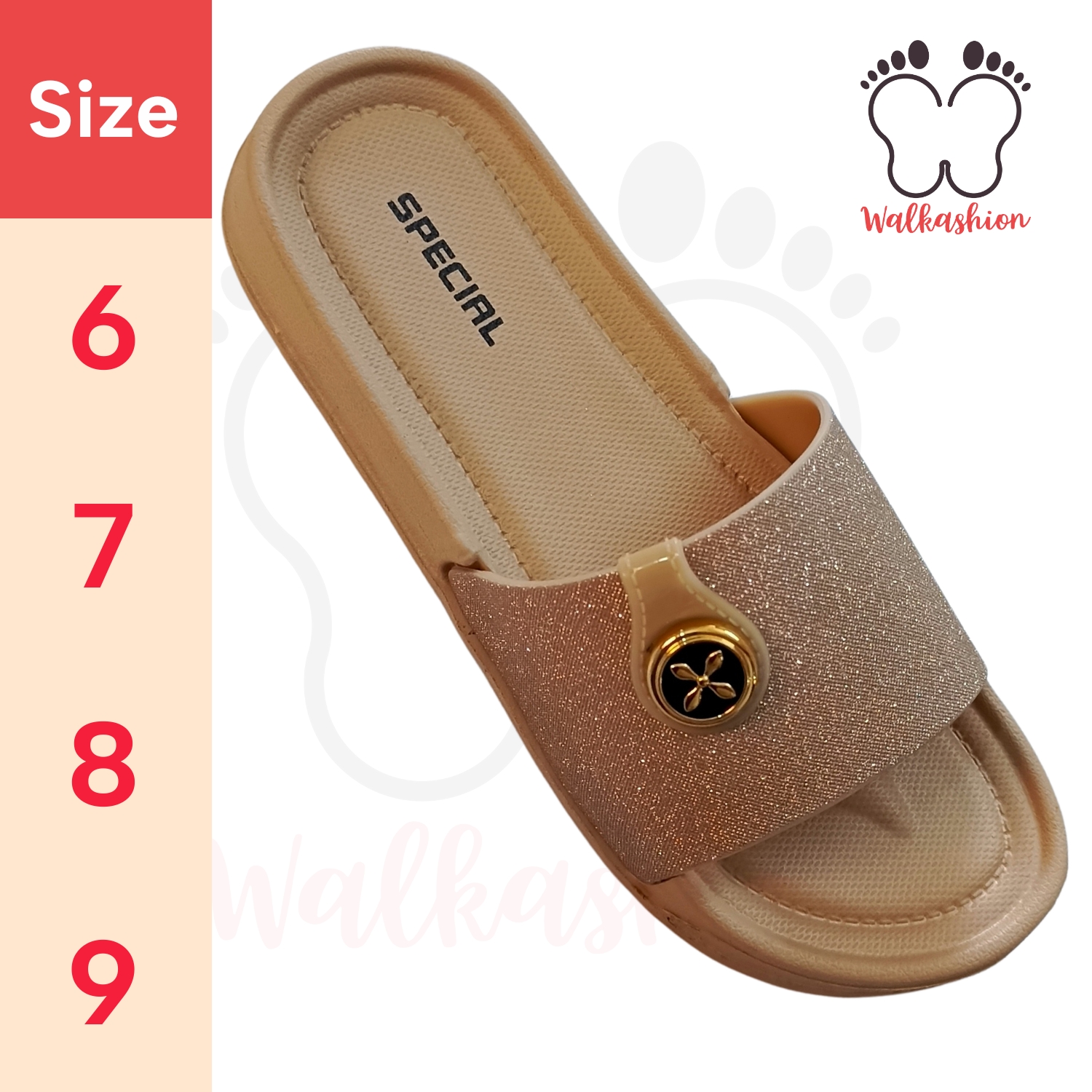 House slippers for women, Ladies and Girls. Light weight and Soft slippers. Available in Cream/Gold colors. Arch support. Latest design. Best for indoor and outdoor casual use. Best for all age women and Girls. Best for year round wear.