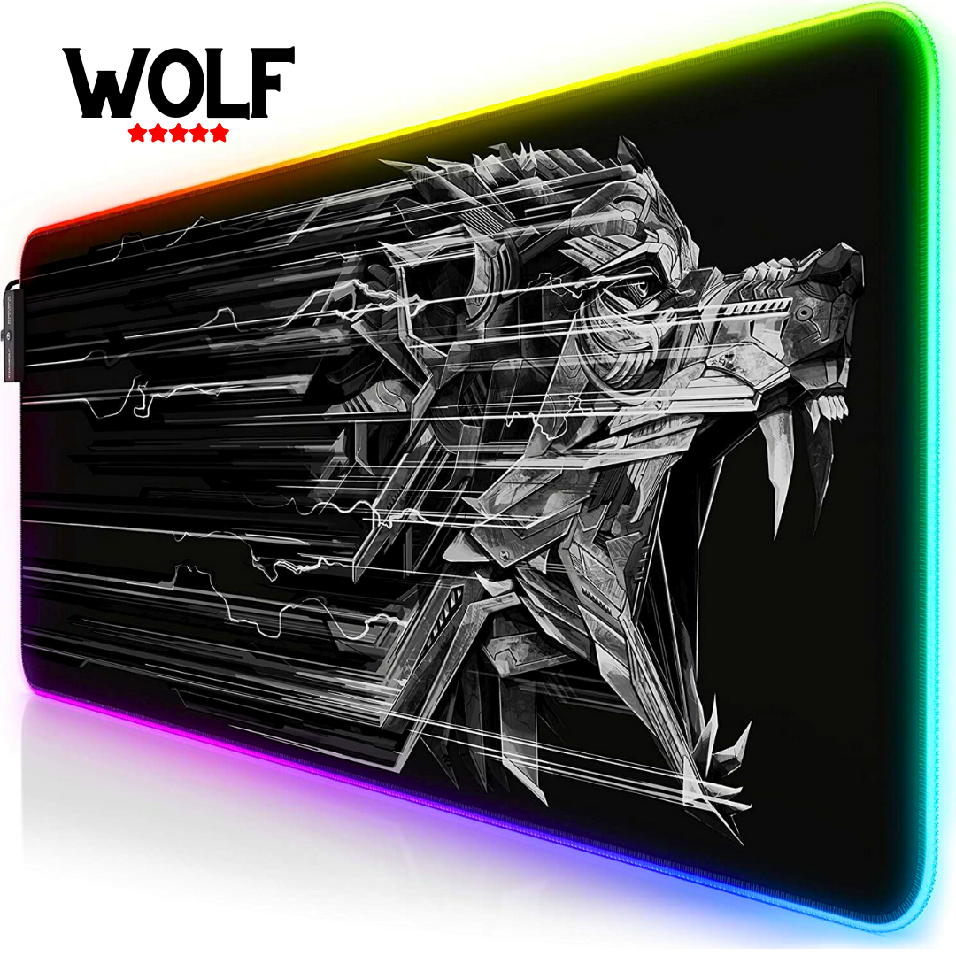 High-Quality XXL RGB Gaming Mouse Pad SMALL & Large Size with Gel Wrist Pad - Extended & Small Led Soft Cloth Mousepad Mat with Non-Slip Rubber Base & 14 Lighting Modes for Gamers, PC Computer, Laptop, Office - (800×300×4mm) - Black - FunBug