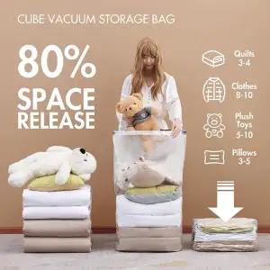 Space Saver Vacuum Compression Sealer Air Bag Ziplock for Travel and Home  Storage Woolen Clothes