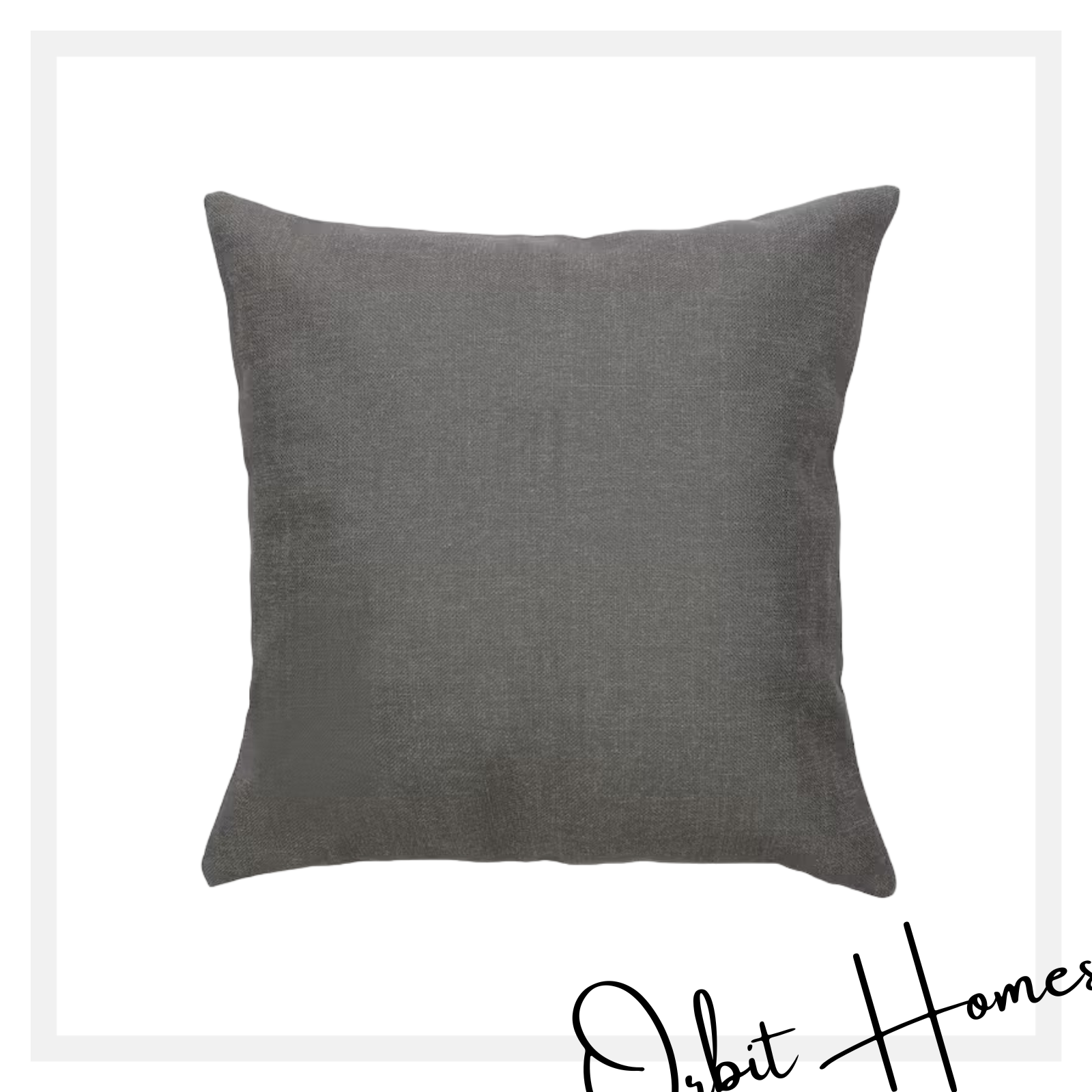 Cushion Cover Gray Color Plain Dyed Cotton Cushion Covers 16 x 16 Inch -- ORBIT HOME