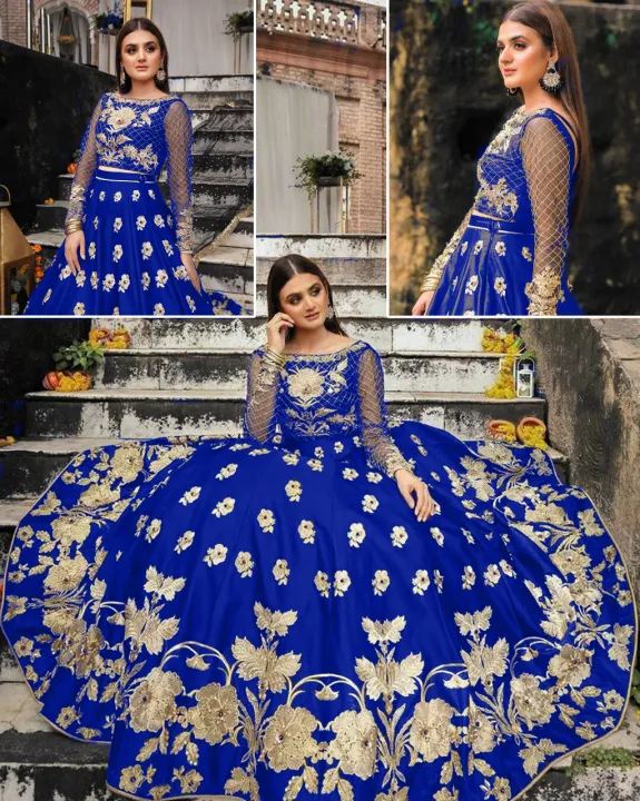 hira mani blue dress