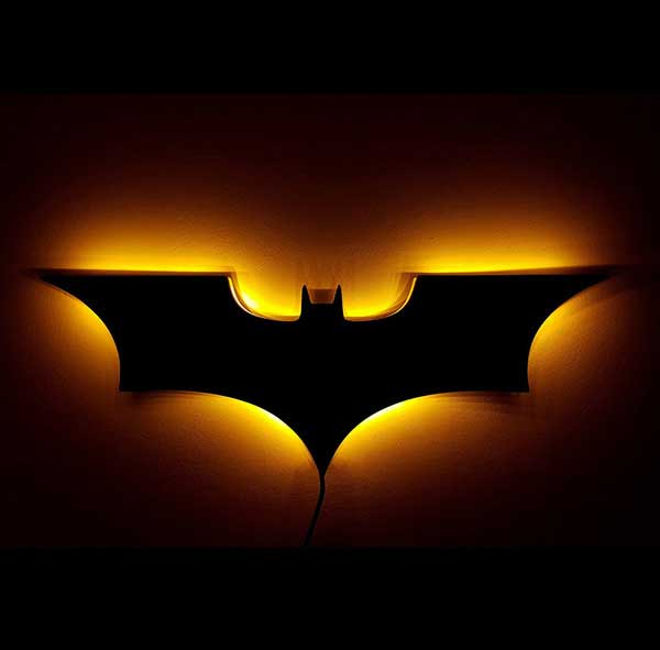 ZF 3D Batman Led Wall Lamp Wooden ZRK 7mm Thickness - Gaming Decor - ZF Tycoon room decor - Color Black