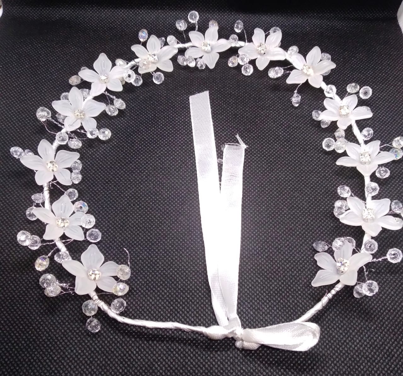 1pc Flower Tiara Crown For Women Bridal Crown For Girls Wedding Princess Birthday Accessories Flower Ring Couple Rings Hair School Parties