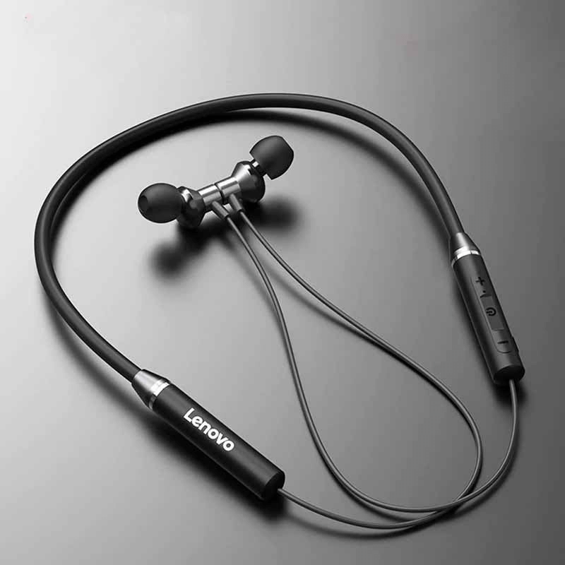 Lenovo G02 Neckband Bluetooth Headset with Dual Speakers – Sports & Music Earphones