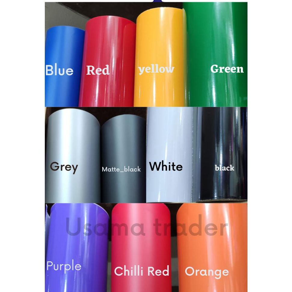 Pvc Paper For decorations size (Width8inch × Length36inch)(Mobile Cover,Bike,laptop,Box & etc) multiple colours
