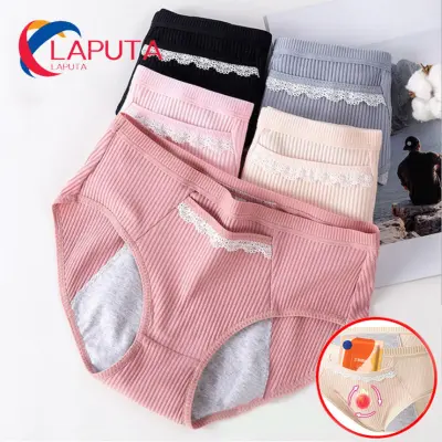 Women Seamless Underwear Comfortable Lace Women's Underpants with High  Waist Pockets Soft Breathable Plus Size Briefs for Menstrual Period  Anti-septic Stylish Lady Panties Women Underpants