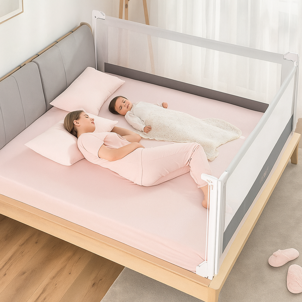 Single Piece Baby Safety Bed Fence, Adjustable Bed Rail, Baby